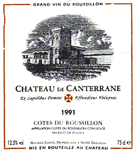 Côtes du Roussillon Chateau de Canterrane