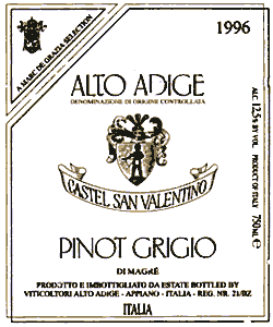 Alto Adige Pinot Grigio