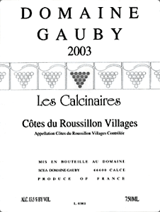 Côtes du Roussillon Villages Les Calcinaires