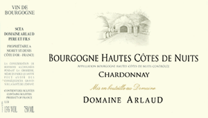 Bourgogne Hautes Côtes de Nuits Chardonnay