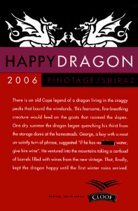Happy Dragon Pinotage/Shiraz