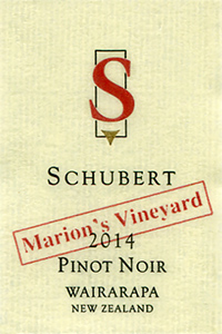 Schubert Wairarapa Pinot Noir Marion's Vineyard