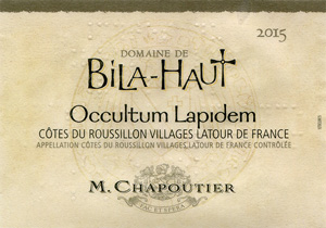 Côtes du Roussillon Villages Latour de France Domaine de Bila-Haut Occultum Lapidem