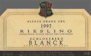 Alsace Grand Cru Riesling Schlossberg Blanck