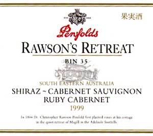 Rawson's Retreat Bin 35 Shiraz Cabernet Sauvignon Ruby Cabernet