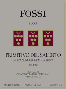 Primitivo del Salento