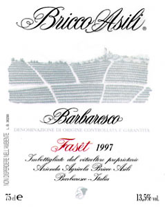 Barbaresco Bricco Asili Faset