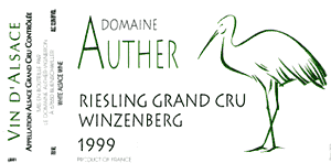 Vin d'Alsace Grand Cru Riesling Winzenberg
