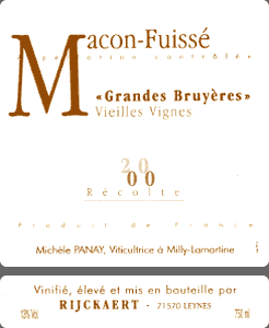 Mâcon Fuissé Grandes Bruyeres Vieilles Vignes