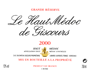 Le Haut Medoc de Giscours