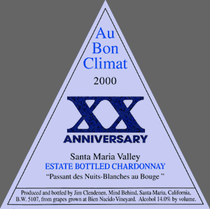 Santa Maria Valley Estate Bottled Chardonnay Passant des Nuits-Blanches au Bouge XX Anniversary