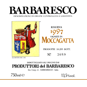 Barbaresco Riserva Vigneti in Moccagatta