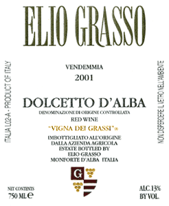 Dolcetto d'Alba Vigna dei Grassi