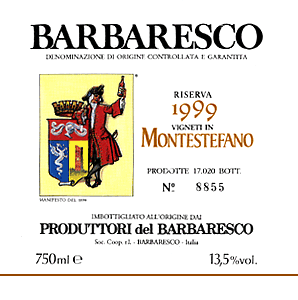 Barbaresco Riserva Vigneti in Montestefano