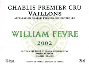 Chablis Premier Cru Vaillons