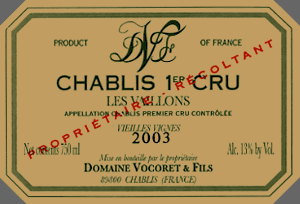 Chablis Premier Cru Les Vaillons Vieilles Vignes