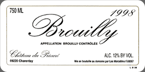 Brouilly Chateau du Prieure