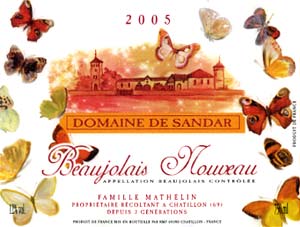 Beaujolais Nouveau Domaine de Sandar