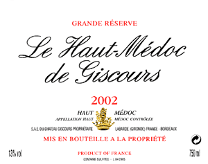 Le Haut Medoc de Giscours