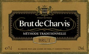 Vin Mousseux de Qualite Methode Traditionnelle Brut de Charvis