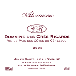 Vin de Pays des Cotes du Ceressou Alexaume