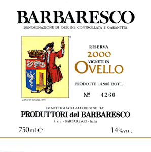 Barbaresco Riserva Vigneti in Ovello