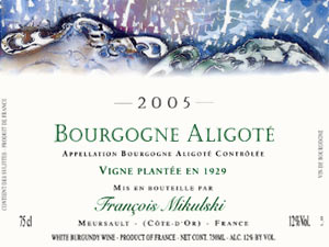 Bourgogne Aligoté Vignes Plantées en 1929