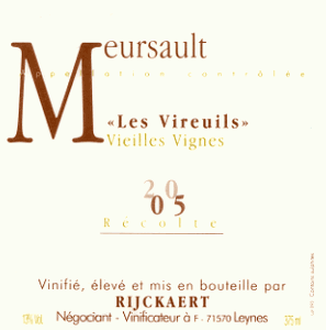 Meursault Les Vireuils Vieilles Vignes