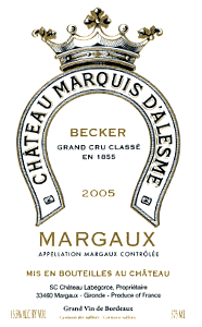 Château Marquis d'Alesme Becker