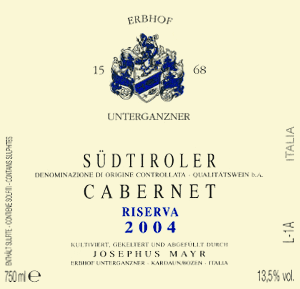 Südtiroler Cabernet Riserva