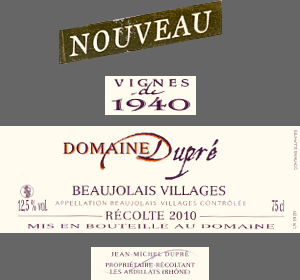 Beaujolais Villages Nouveau Vignes de 1940