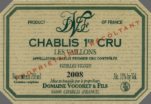 Chablis Premier Cru Les Vaillons Vieilles Vignes