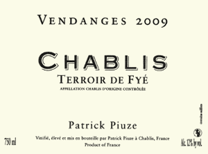 Chablis Terroirs de Fyé