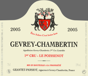 Gevrey Chambertin 1er Cru Le Poissenot