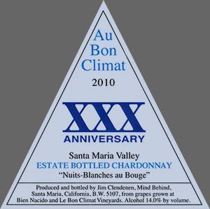 Santa Maria Valley Estate Bottled Chardonnay Nuits-Blanches au Bouge XXX Anniversary