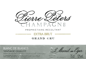 Pierre Péters Cuvée Extra Brut  Blanc de Blancs Grand Cru