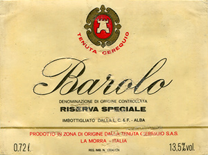 Barolo Riserva Speciale