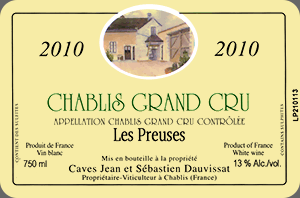 Chablis Grand Cru Les Preuses