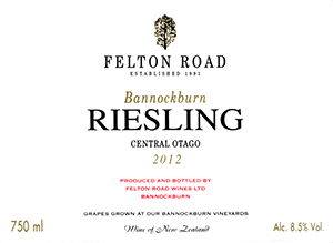 Felton Road Central Otago Riesling Bannockburn