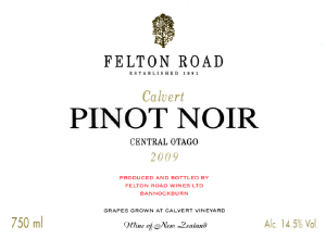 Felton Road Central Otago Pinot Noir Calvert