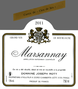 Marsannay Cuvée de Clos de Jeu