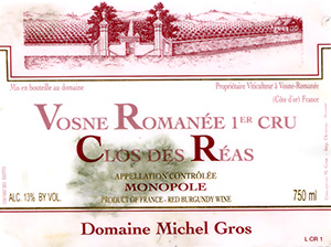 Vosne Romanée 1er Cru Clos des Réas