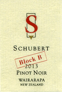 Schubert Wairarapa Pinot Noir Block B