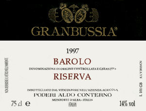 Barolo Riserva Granbussia