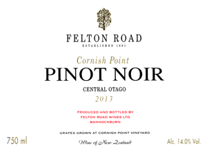 Felton Road Central Otago Pinot Noir Cornish Point