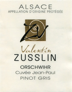 Alsace Pinot Gris Orschwihr Cuvée Jean-Paul