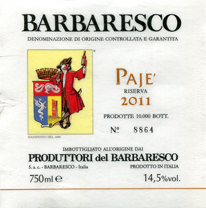 Barbaresco Riserva Pajè