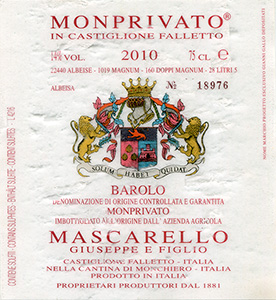 Barolo Monprivato in Castiglione Falletto