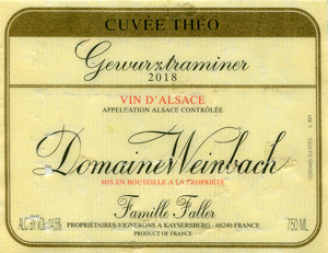 Vin d'Alsace Gewurztraminer Cuvée Théo