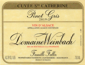 Vin d'Alsace Pinot Gres Cuvée Sainte Catherine